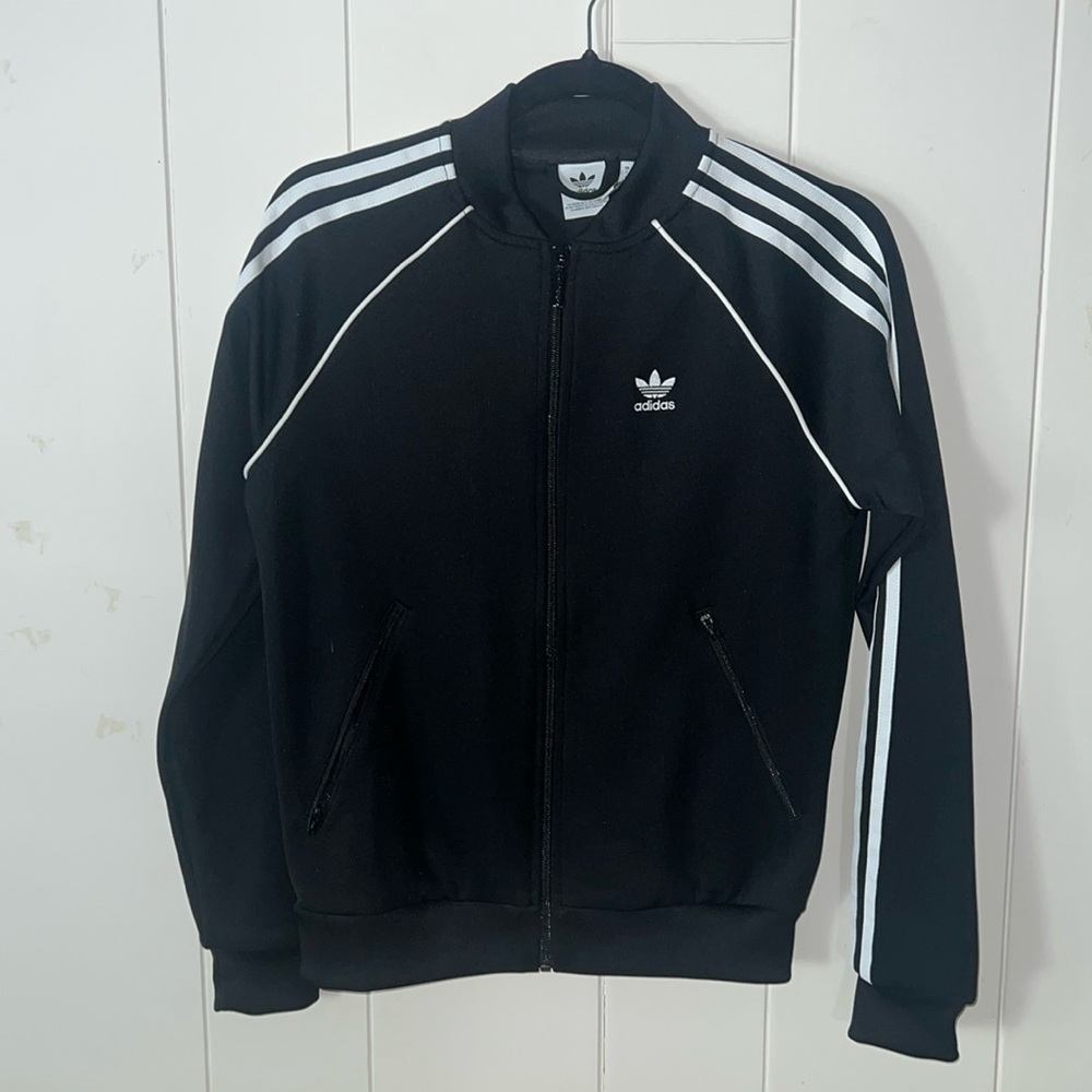 adidas, barely worn, black bomber jacket